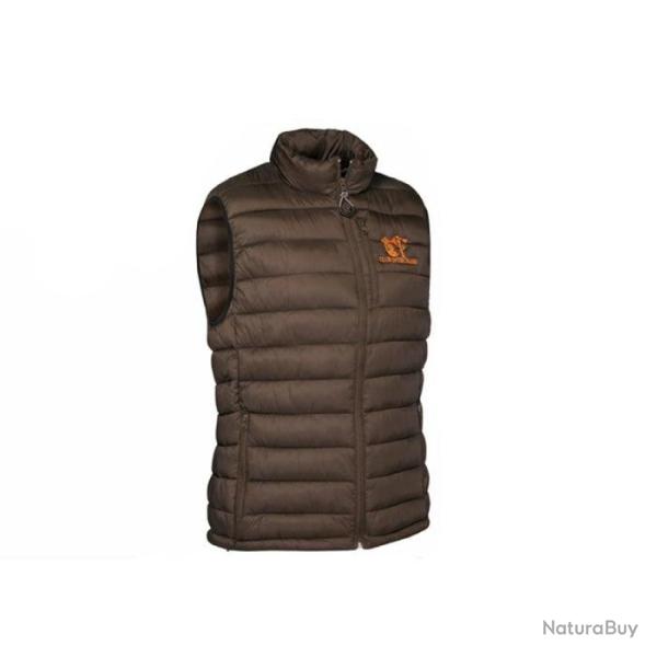 Gilet de chasse matelass� Club Interchasse Philibert sans broderie Marron