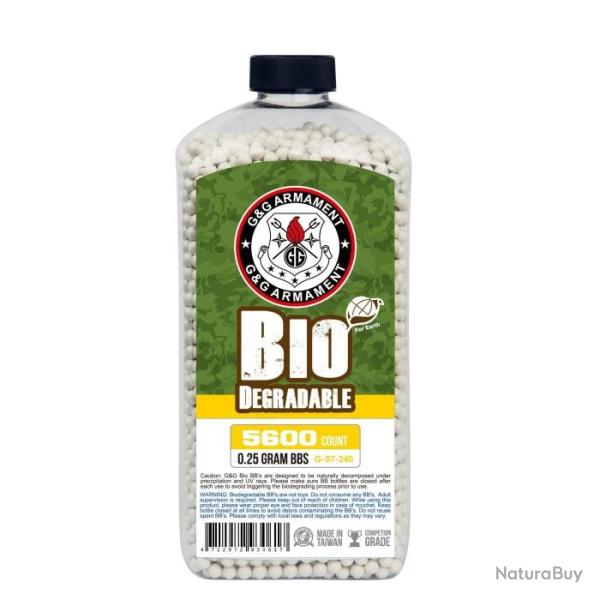 Billes Bio G&G Armament Blanches en Bouteille X5600 / 0.25G Default T