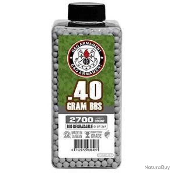 Billes Bio G&G Armament Perfect Grises en Bouteille de 2700 - 0.40G