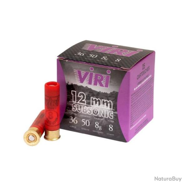 Cartouches Viri Subsonique BJ x25 Par 1 12 mm