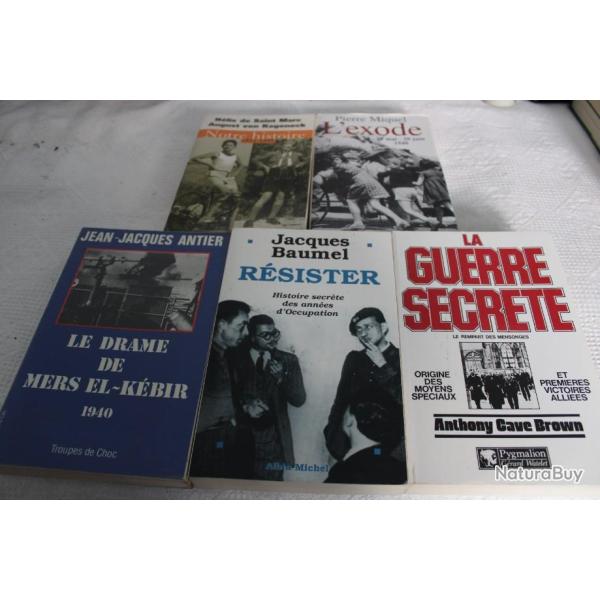 Lot 5 livres 2eme guerre mondiale, ww2