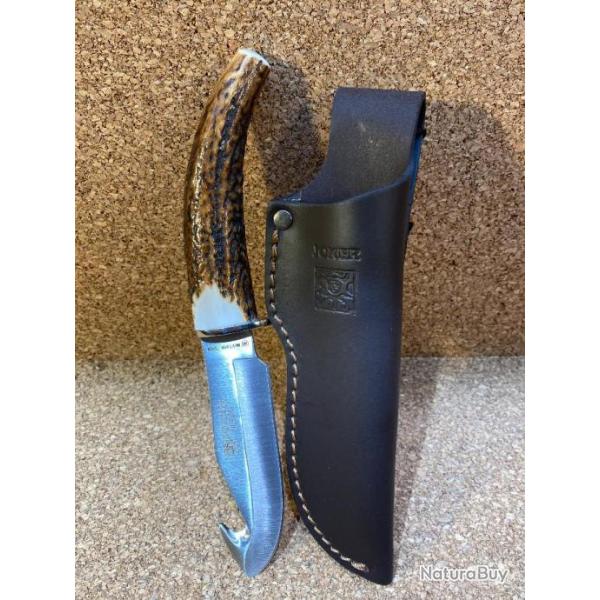 Couteau de chasse skinner Joker  � manche bois de cerf et lame de 11 cm