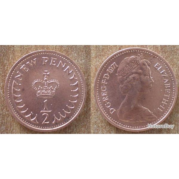 Royaume Uni Nouveau Demi Penny 1971 Neuf Half New Penny Piece