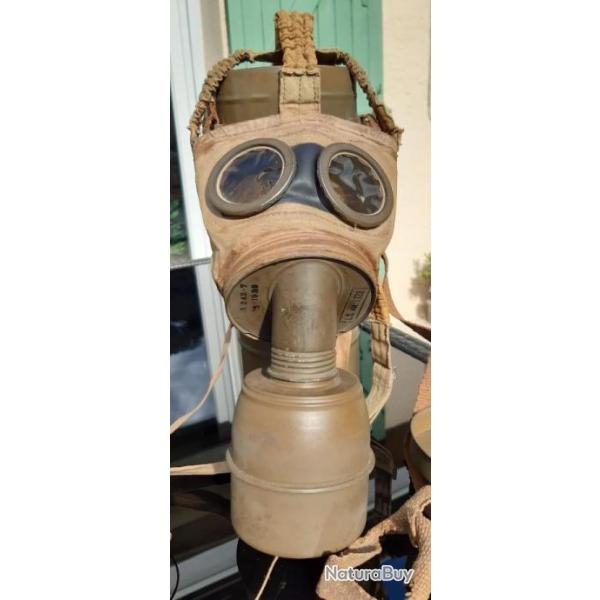 Masque � gaz WW2 fran�ais �tat exceptionnel.
