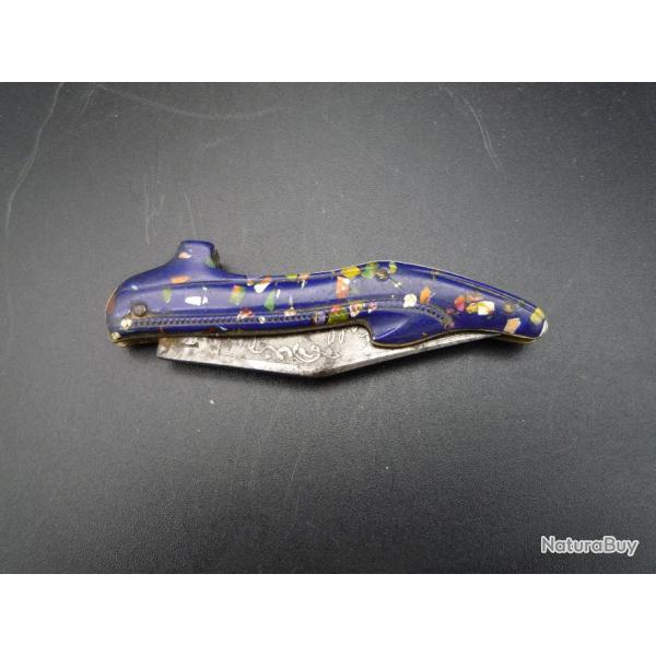 ancien couteau canif pliant publicitaire et rgional (iste!) de Chatellerault en forme de chaussure