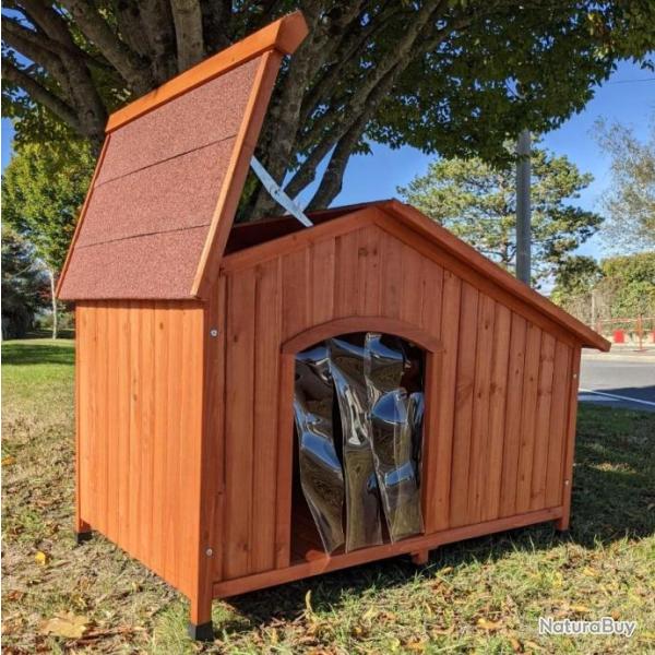 Grande niche avec toit ouvrant niche chien cabane chien niche XXL niche bois avis cielterre-commerce