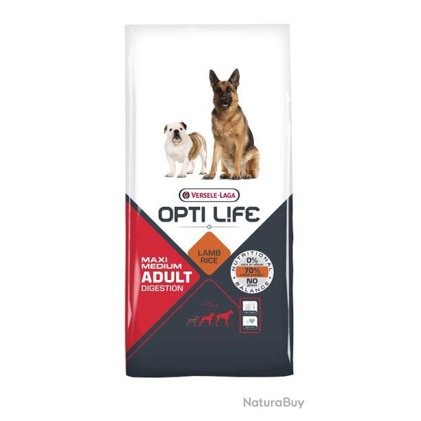 OPTILIFE ADULT MED/MAX DIGESTION LAMB 12.5KGS