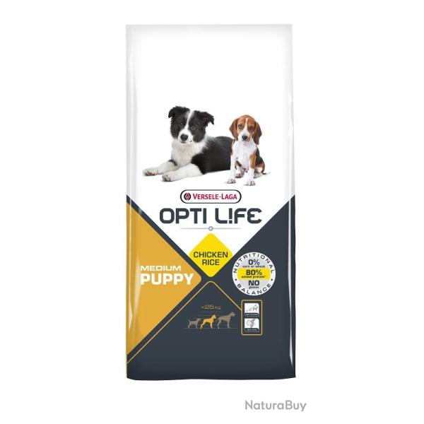 OPTILIFE PUPPY MEDIUM POULET 12.5KGS