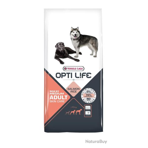 OPTILIFE ADULT SAUMON SKIN CARE MED/MAX 12.5KGS