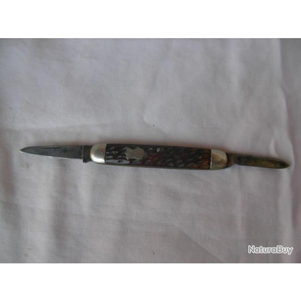 WW2 US PETIT CANIF AM�RICAIN MULTIFONCTION 2 LAMES " ELECTRIC CUT. CC .WALDEN NY