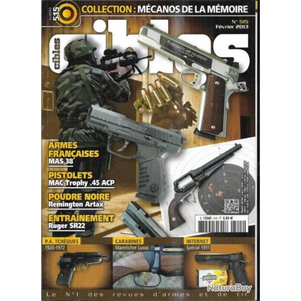 cibles 515 le mac, ruger sr22, mantis knives, tokarev tt 33, panorama des armes fran�aises part 1,