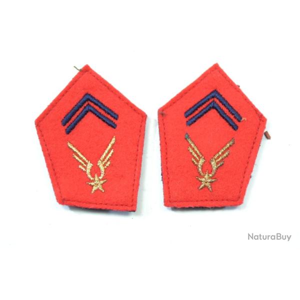 Pattes de col Arme Franaise ALAT  Attaches rapide