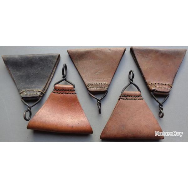 lot de 5 triangles de brelage et ceinturon en cuir