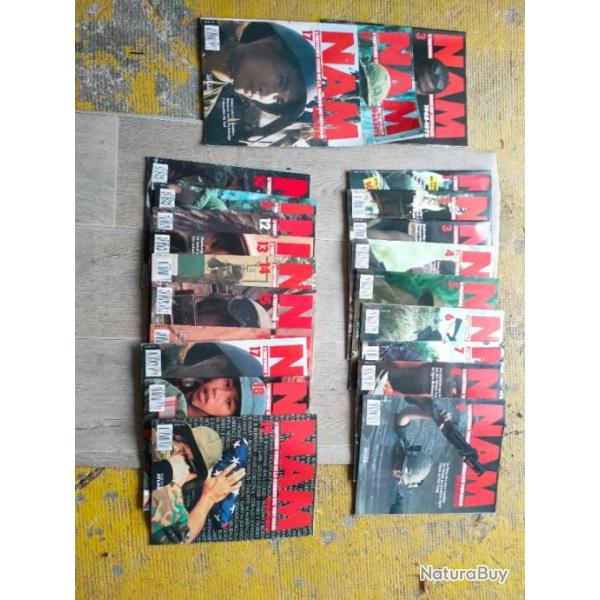 Lot livres NAM sur la guerre du Vietnam Num�ros 1 � 19 , plus 3 en doublon (voir photo)