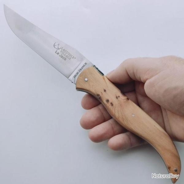 GRAND COUTEAU PLIANT LAGUIOLE VILLAGE GENEVRIER COUTEAU CHASSE MOUCHE FORG�E