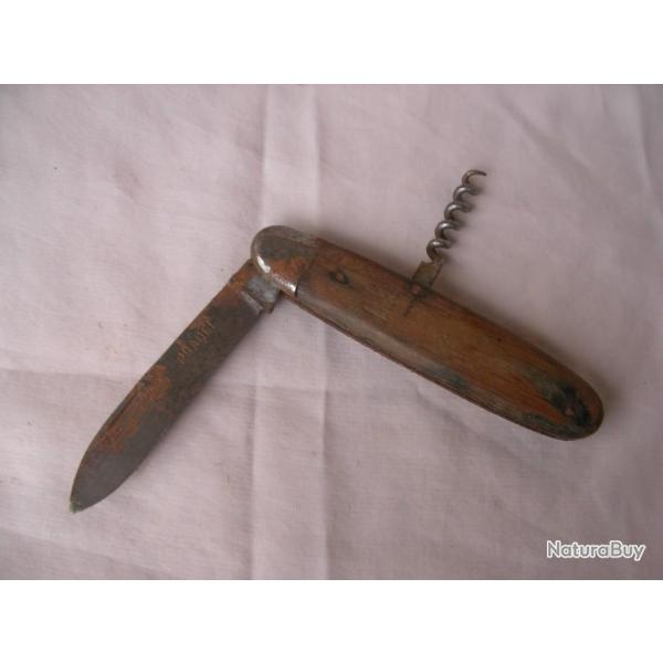 WW2 FRANCE COUTEAU/CANIF FRANCAIS " PRADEL " PERSONNALIS� " LAME/TIRE-BOUCHON