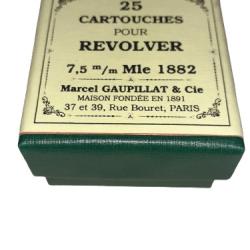 7,5 mm Suisse 1882 (Gaupillat): Reproduction boite munitions (vide) Collection vintage GA 8550516