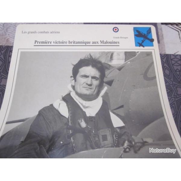 FICHE  AVIATION  LES GRANDS COMBATS AERIENS  / PREMIERE VICTOIRE BRITANIQUE AUX MALOUINES
