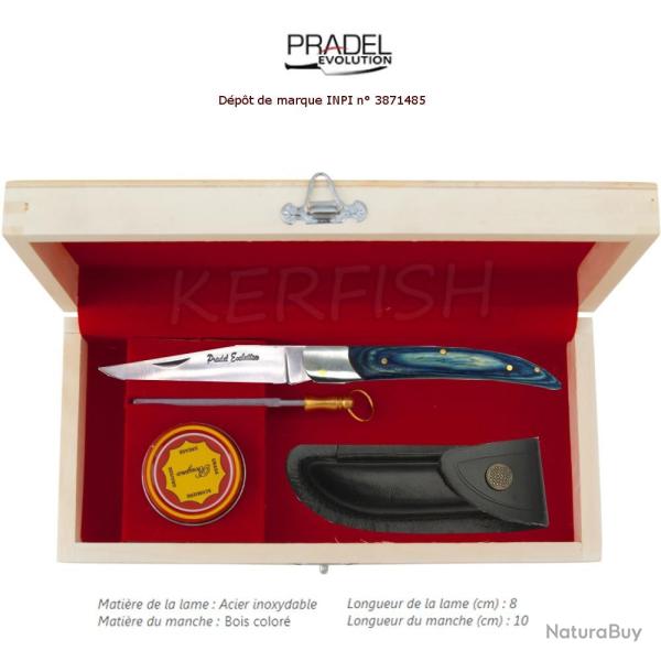 Coffret Couteau N�8441 Bois Color� Bleu PRADEL EVOLUTION