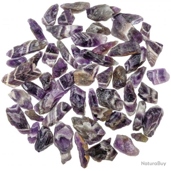 Pierres brutes am�thyste � chevron de Namibie - 2 � 4 cm - 100 grammes