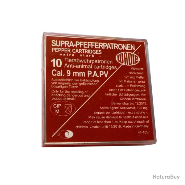 9mm PAK SUPRA au poivre (Calibre: 9mm PAK)