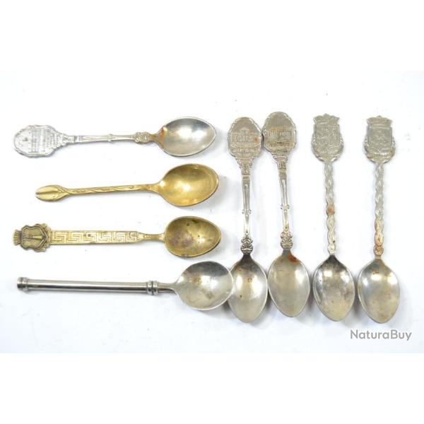 Lot petites cuill�res touristiques Madrid Namur Bruxelles Athene Crete Londres