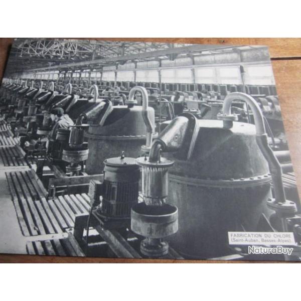 carte fiche photo  /  FABRICATION  DU CHLORE  SAINT AUBAN  BASSES ALPES