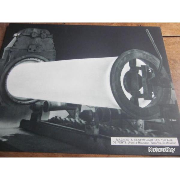 carte fiche photo  / MACHINE A CENTRIFUGER LES TUYAUX DE FONTE  PONT A MOUSSON  MEURTHE ET MOSELLE