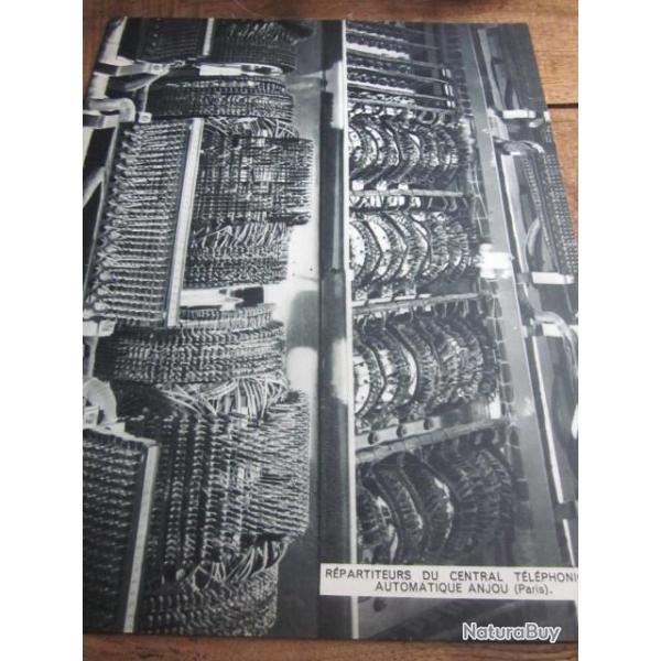 carte fiche photo  / REPARTITEURS DU CENTRAL TELEPHONIQUE AUTOMATIQUE  ANJOU   PARIS