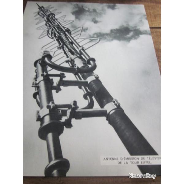 carte fiche photo  / ANTENNE D EMISSION  DE TELEVISION  DE LA TOUR EIFFEL