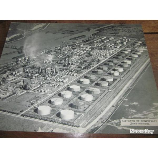 carte fiche photo  /  RAFFINERIE  DE GONFREVILLE   SEINE INFERIEURE