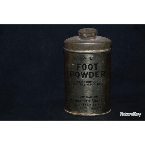 EQUIPEMENT US SOLDAT AMERICAIN-AMERICAN EXPEDITIONARY FORCE-AEF 1917-FOOT POWDER -GRANDE GUERRE 1914