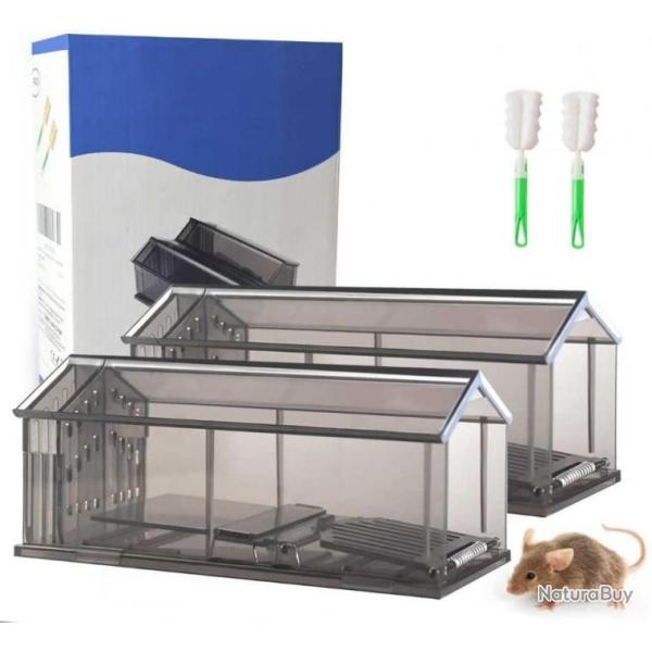 TOP ENCHERE - Lot de 2 piges  rats 21x8x8 cm avec brosses - LIVRAISON RAPIDE ET GRATUITE