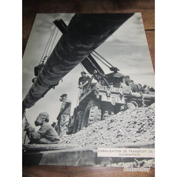 carte fiche photo  / CANALISATION DE TRANSPORT DE GAZ  LORRAINE PARIS