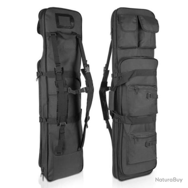 Sac de transport de fusils 90 cm - Noir - Multipoches - LIVRAISON GRATUITE ET RAPIDE