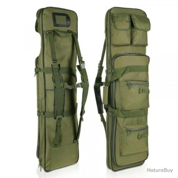 TOP ENCHERE - Sac de transport de fusils 120 cm Vert - Multipoches - LIVRAISON GRATUITE