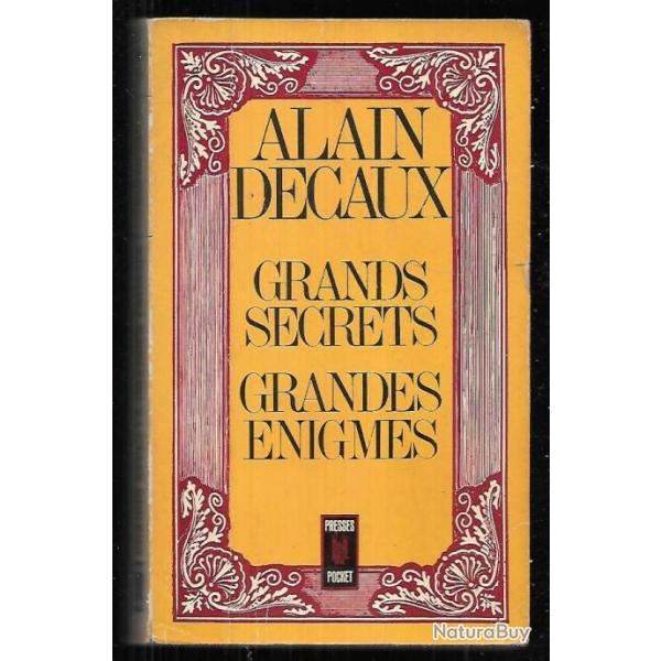 grands secrets , grandes �nigmes d'alain decaux , jeanne d'arc, cagliostro, robespierre , fersen
