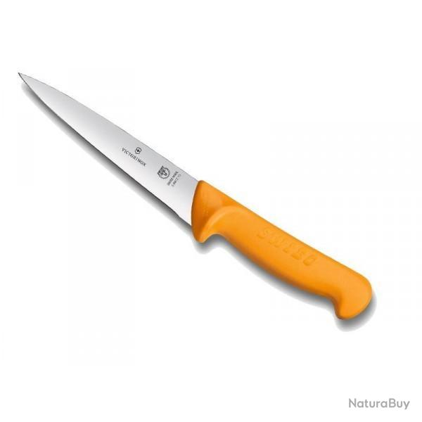 Couteau a saigner VICTORINOX  PROFESSIONNEL SWIBO Manche JAUNE Lame 13 CM   QUALITE SUISSE !