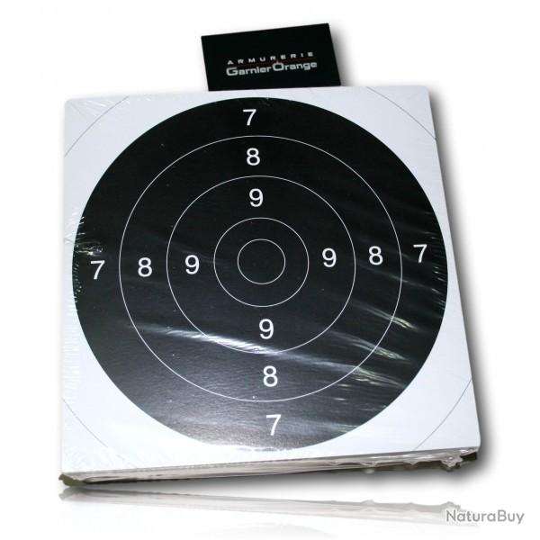 LOT DE 100 CENTRE DE CIBLES C50 CENTRE NOIR 21X21
