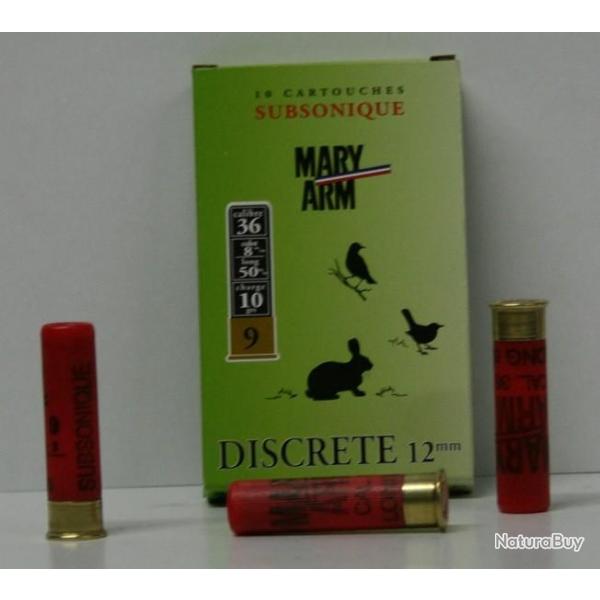 CARTOUCHE MARY ARM SUBSONIQUE CAL. 12 MM BOITE DE 10