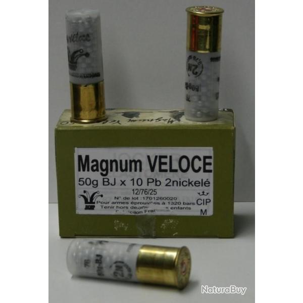 CARTOUCHE JOCKER MAGNUN VELOCE 50GR CAL. 12 76 NICKELE X10