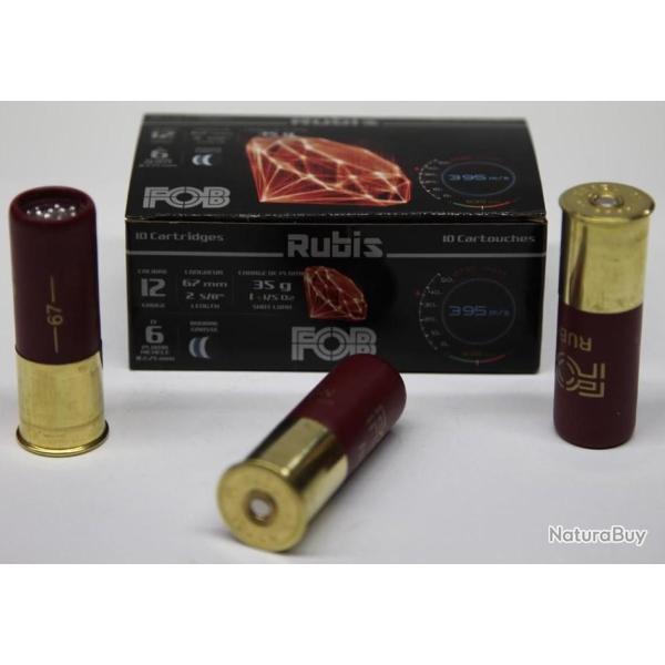 CARTOUCHE FOB RUBIS 35GR BOURRE GRASSE CAL. 12 67 X10