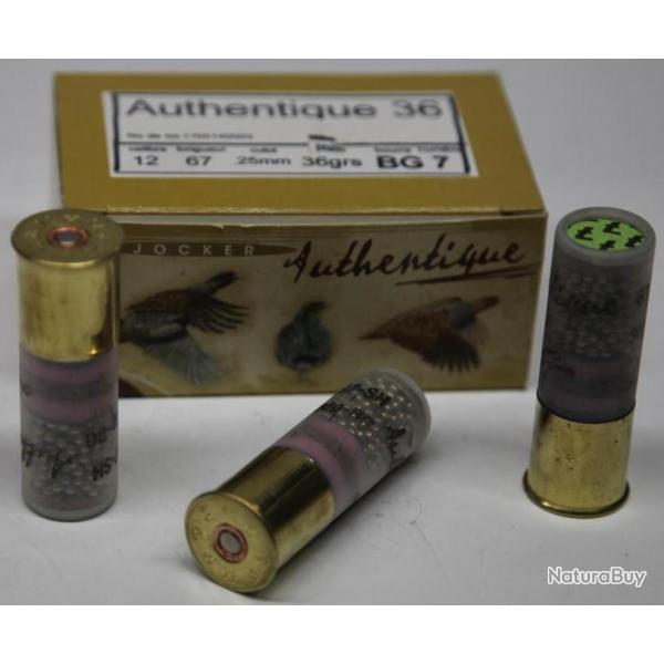 CARTOUCHE JOCKER AUTHENTIQUE 36 36GR BOURRE GRASSE CAL. 12 67 X10