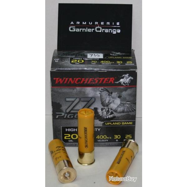 CARTOUCHE WINCHESTER ZZ PIGEON 30GR BOURRE JUPE CAL. 20 70 X25