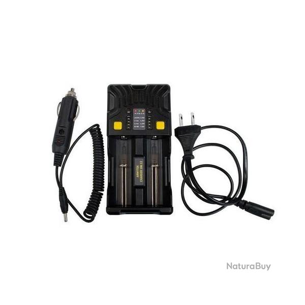 Chargeur Armytek Uni C2 universel pour batterie Li-ion, IMR, Li-FePO4, Ni-MH, Ni-Cd