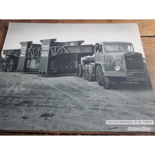 carte fiche photo  /  TRACTEUR REMORQUE DE 200 TONNES