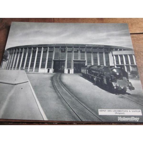 carte fiche photo  /  DEPOT  LOCOMOTIVE A VAPEUR
