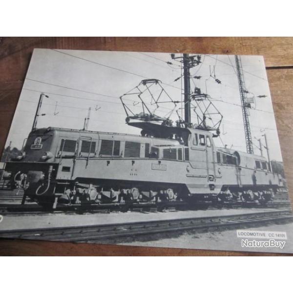 carte fiche photo  /  LOCOMOTIVE  CC  14101