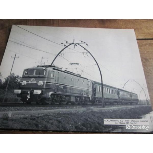 carte fiche photo  /  LOCOMOTIVE CC 7 107