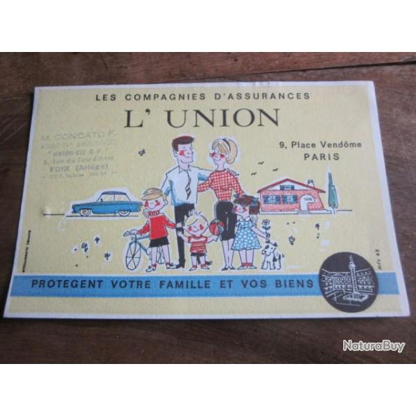 BUVARD PUBLICITAIRE  LES COMPAGNIES D ASSURANCES